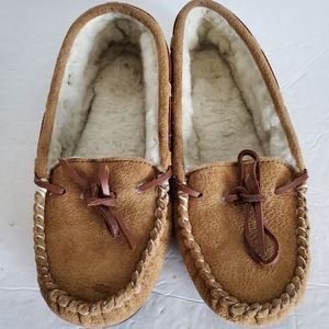 Lamo Moccasin slippers Sheepskin, Suede upper,  Ch